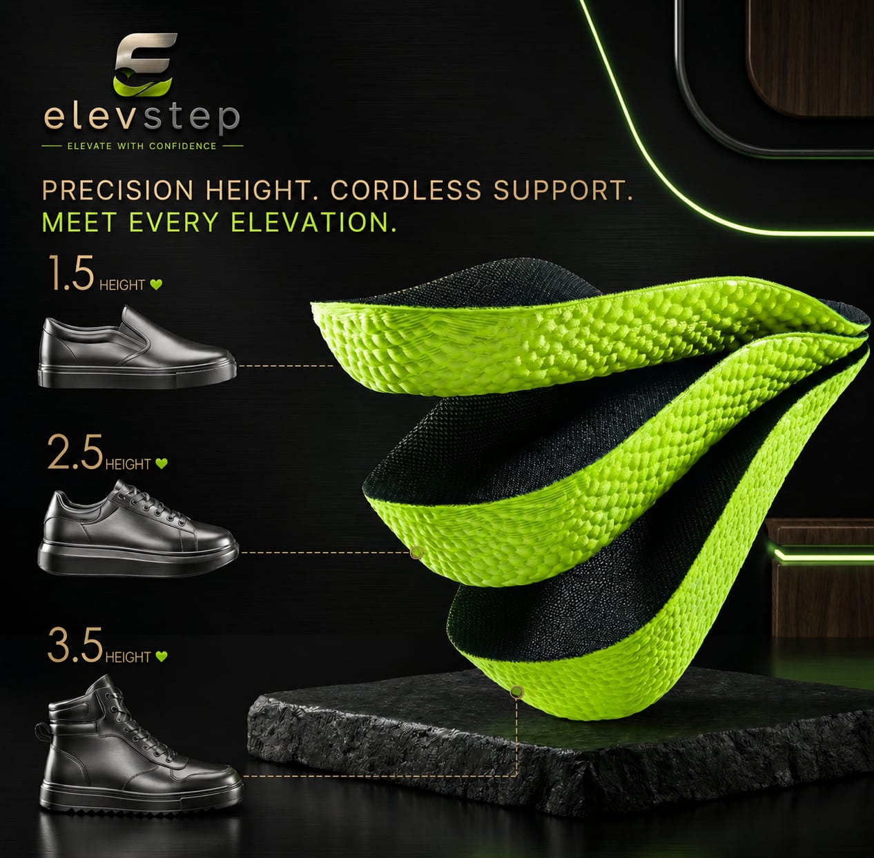 ElevStep StealthLift™ Insoles